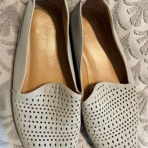 Franco Sarto Perforated Cream Loafers